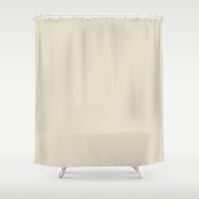 Softened Khaki Light Brown Solid Color, Shower Curtain Light Brown