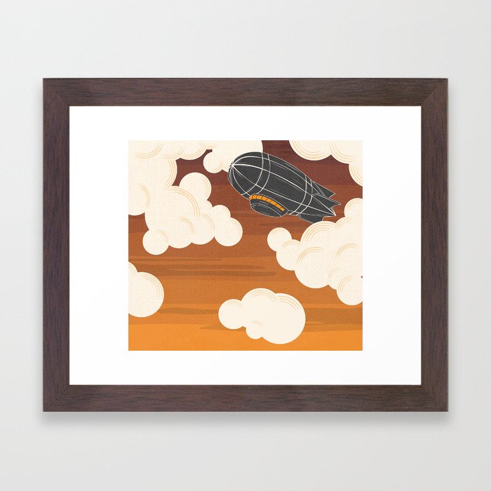 Ship in the Clouds Framed Art Print