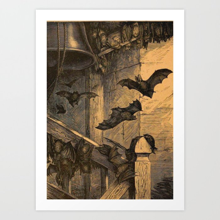 Bats in the belfry Art Print