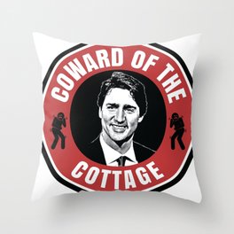 Coward of the cottage Throw Pillow