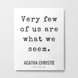 1   | Agatha Christie Quotes  | 210524 | Literary Quotes| Inspirational Quotes | Motivational Quotes Metal Print