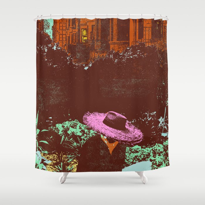 MYSTERIOUS STRANGER Shower Curtain