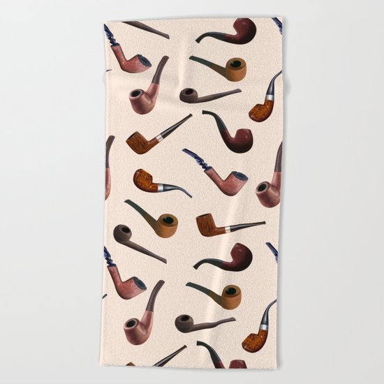 Tobacco Pipes Beach Towel