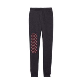 Moroccan Trellis (Salmon & White Pattern) Kids Joggers