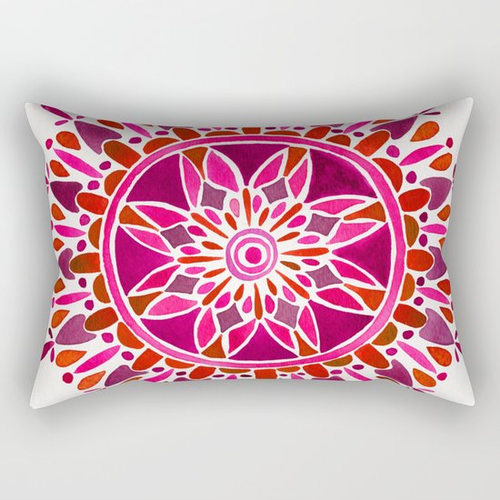 Magenta Mandala Rectangular Pillow