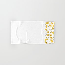 Yellow Cosmos Flowers Hand & Bath Towel