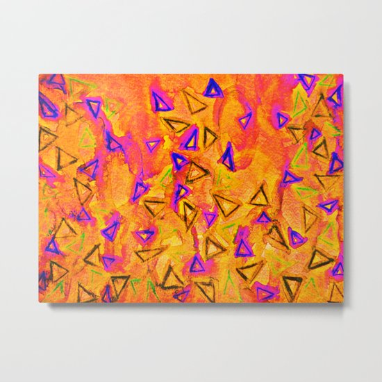 ANALOG zine - TECHNO VIBE 2 Collaboration Piece, Bold Colorful Abstract Watercolor Painting Music Metal Print