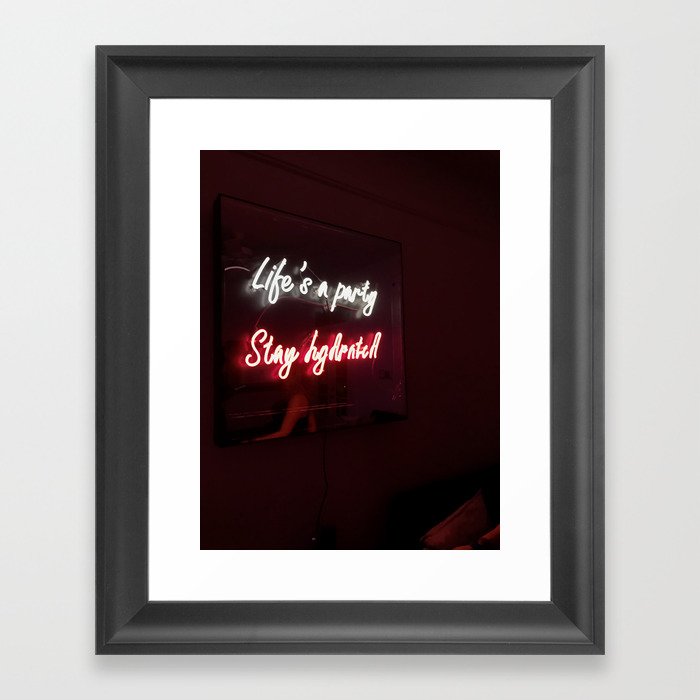 Stay Hydrated Framed Art Print