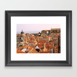 Dubrovnik, Croatia. Sunset. Framed Art Print