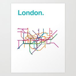 London Transit Map Art Print