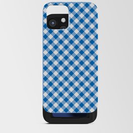 Blue Gingham - 24 iPhone Card Case