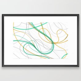 Confluence Green/Gold Framed Art Print
