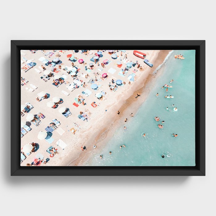 Aerial Ocean, Pastel Colors Beach, Sea Beach, Coastal Beach, Beach Photography, Aerial Beach Print, Bondi Beach Print, Art Print Framed Canvas