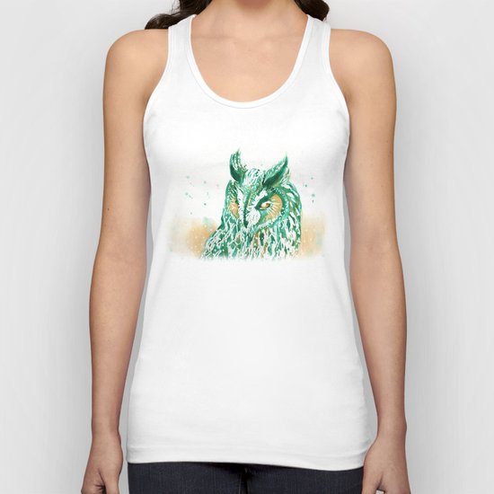 green owl Unisex Tank Top