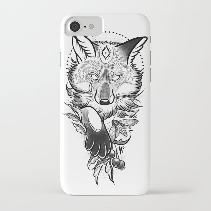 Crying fox iPhone Case