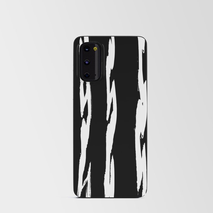 Jagged Lines - Black and White Android Card Case