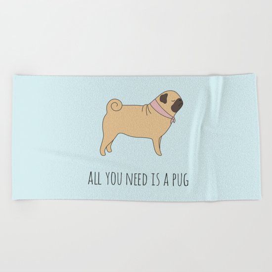 PUG Beach Towel