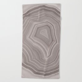Gray Agate Rock Beach Towel