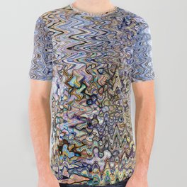 Kaleidoscopic Diffraction Abstract All Over Graphic Tee