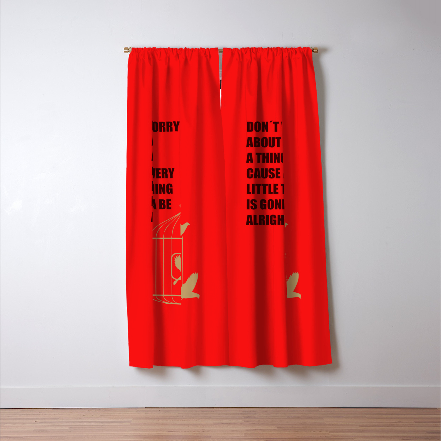 Three Little Birds Blackout Curtain By Kultjers Society6