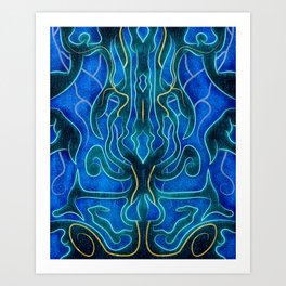 Ocean Kelpie - Water Spirit Abstract Design Art Print