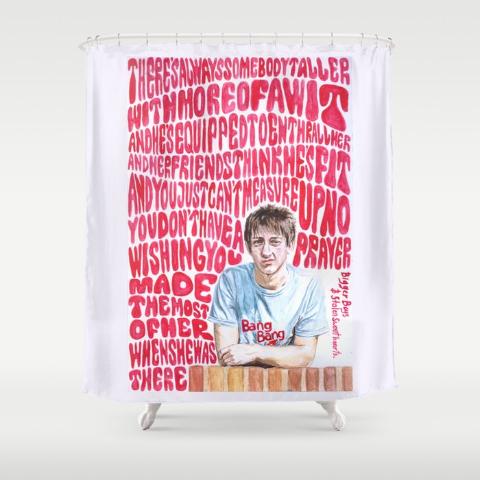 Bigger Boys and Stolen Sweethearts - Arctic Monkeys Shower Curtain