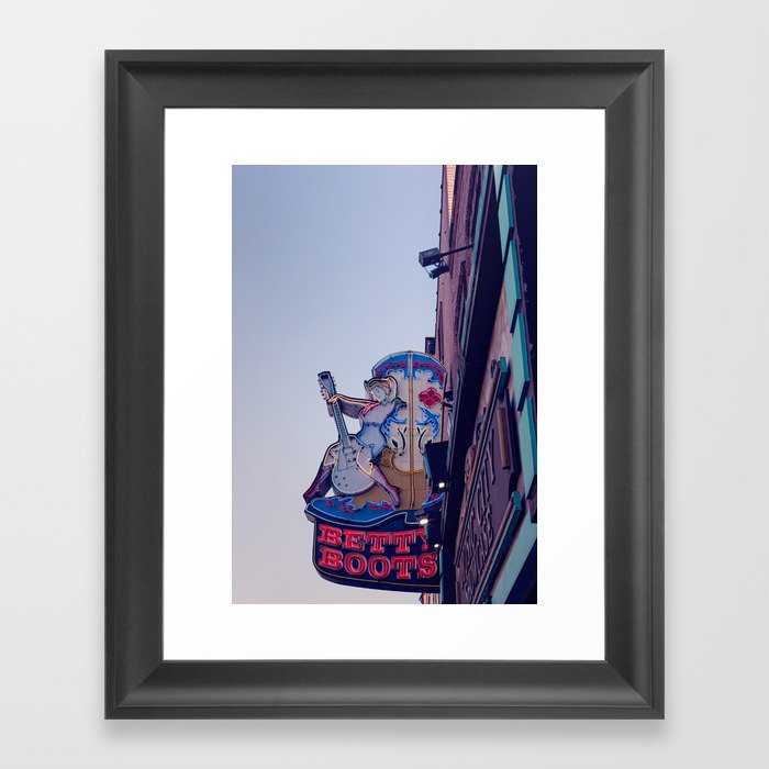 Nashville Neon II x Downtown Nashville Framed Art Print