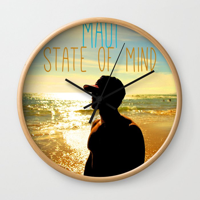 Beachin - Maui State of Mind Wall Clock