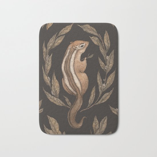 The Chipmunk and Bay Laurel Bath Mat