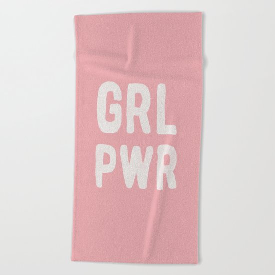 GRL PWR (pink) Beach Towel