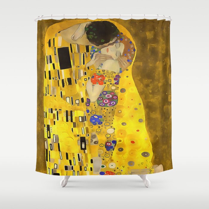 The Lovers Kiss After Klimt Shower Curtain