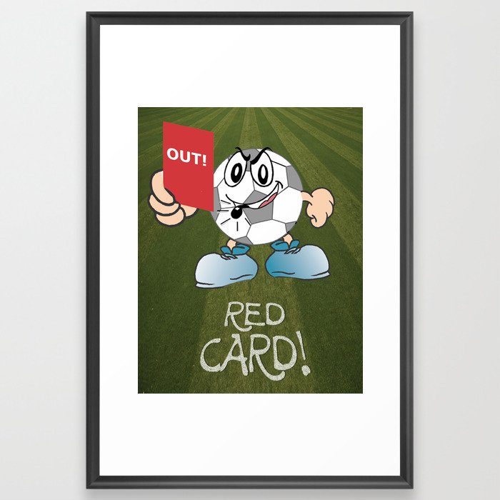 Red Card Comic Framed Art Print