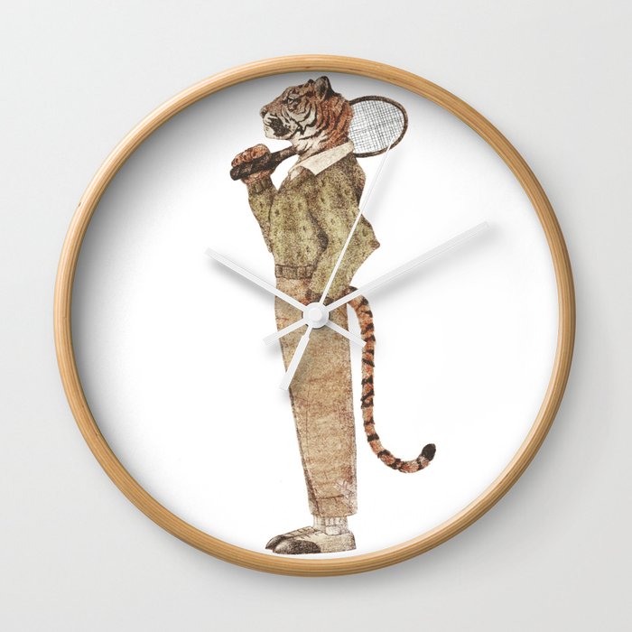 Tiger Tennis Club Wall Clock