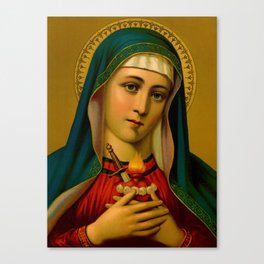 Holy Heart of Mary by Weiszflog Brothers Canvas Print