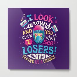 Star Lord Metal Print | Characterart, Wordart, Comic, Typography, Retro, Galaxy, Starlord, Lettering, Mixtape, Graphicdesign 