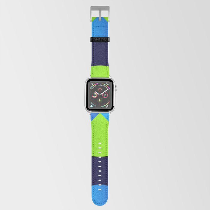 Green & Blue Color Arab Square Pattern Apple Watch Band