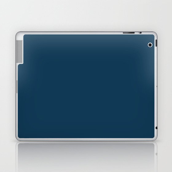 Dark Blue Solid Color Pairs Pantone Poseidon 19-4033 TCX Shades of Blue Hues Laptop & iPad Skin