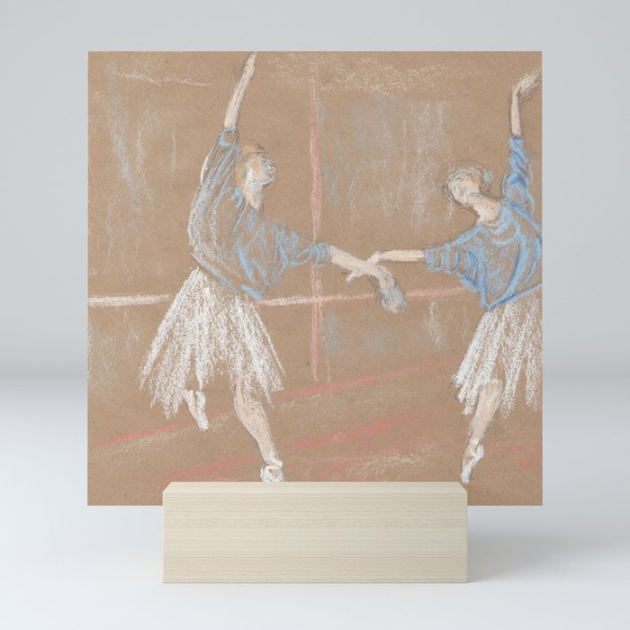 ballet Dancers. Ballerinas dancing. Pastel Mini Art Print