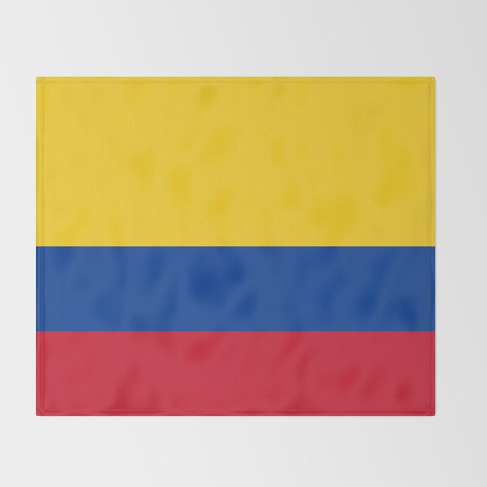 Colombian Flag Flag of Colombia Throw Blanket by flagsoftheworld