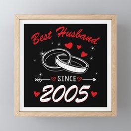Best Husband 2005 Hearts Day Valentines Day Framed Mini Art Print