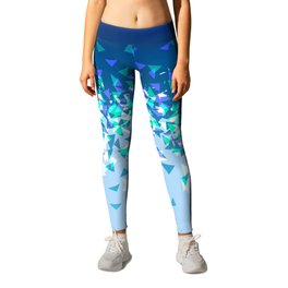 Blue Disintegrate Leggings