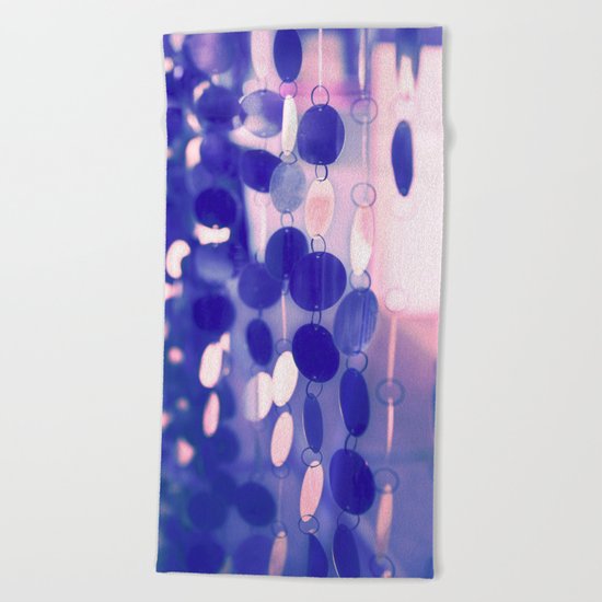GLAM CIRCLES #Soft Pink/Blue #1 Beach Towel