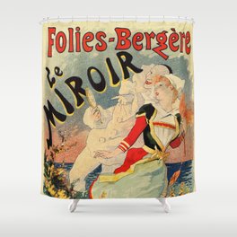French belle epoque mime theatre advertising Shower Curtain