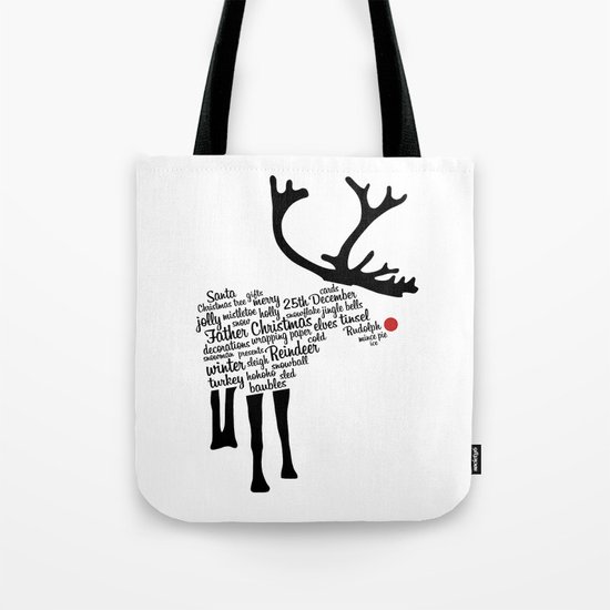 Rudolph Typography Tote Bag
