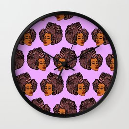 Tomi Repeat Pattern Wall Clock | Illustration, Bighair, Colourafro, Pastelfro, Fro, Pastel, Clashingpatterns, Graphicdesign, Digitalprint, Afro 