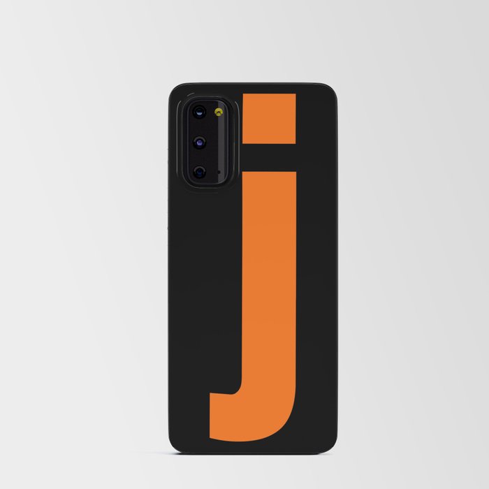 letter J (Orange & Black) Android Card Case