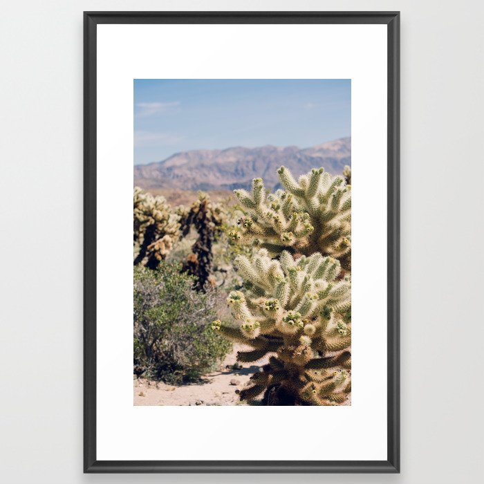 Joshua Tree Cactus Garden Framed Art Print