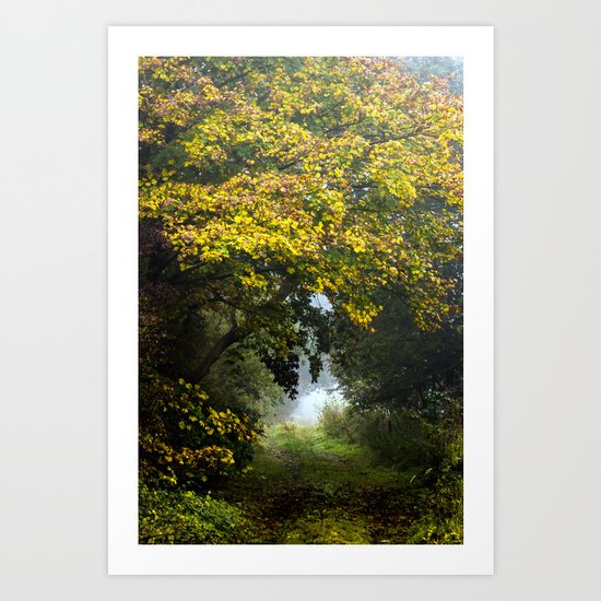 An Autumn Lane Art Print