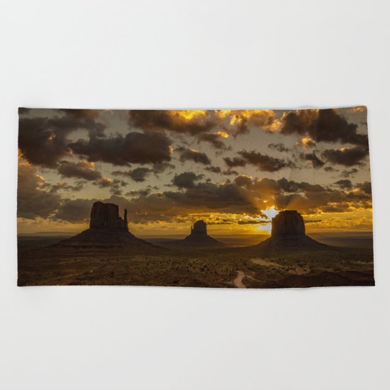 Monument Valley - Vivid Sunrise Beach Towel