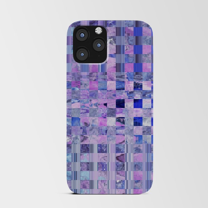 Purple Geometric Pattern In Defraction iPhone Card Case
